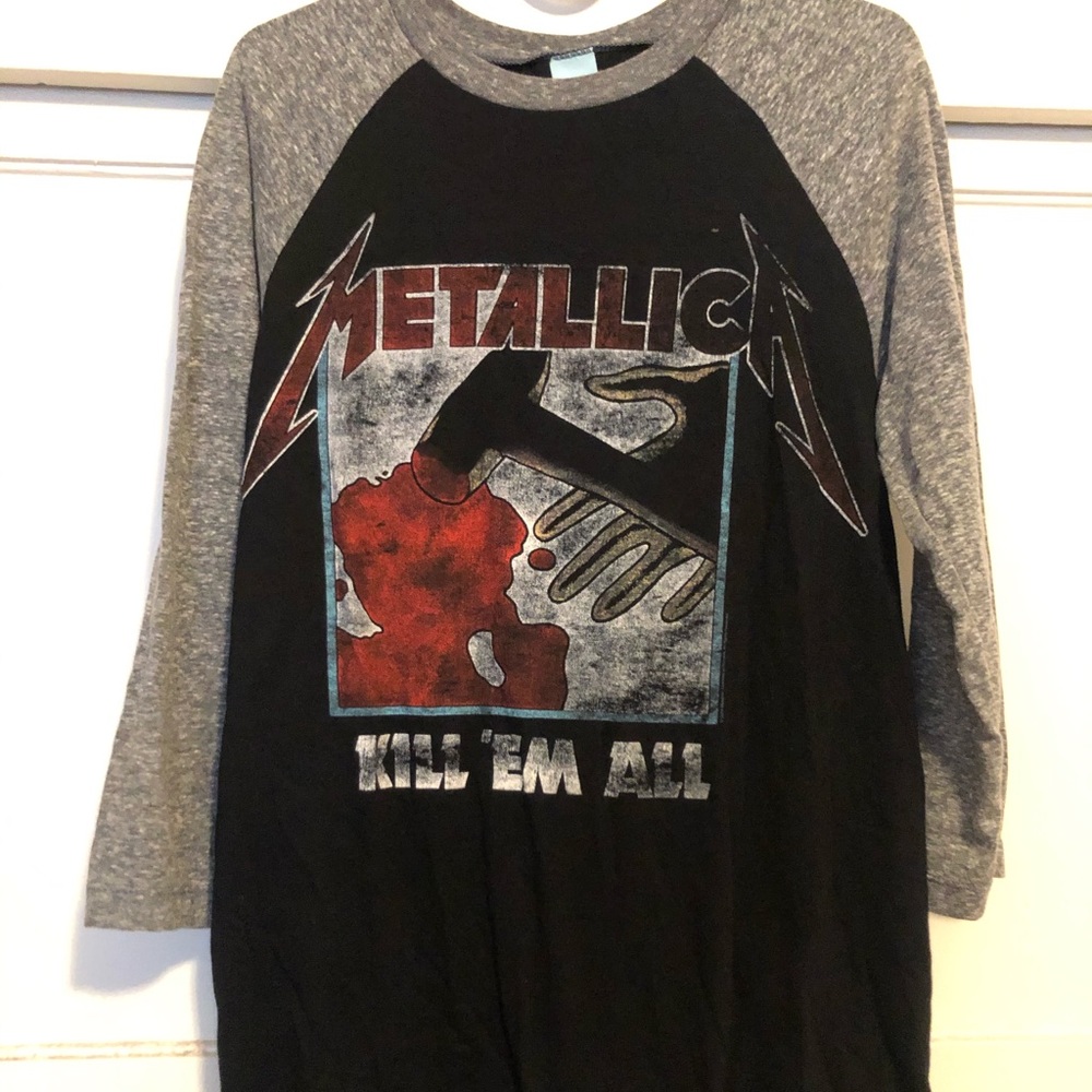 Metallica baseball tee sz M
